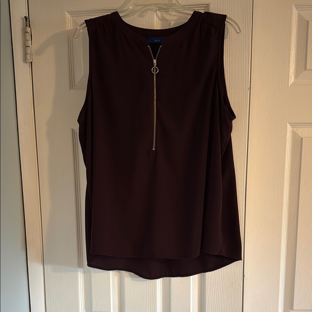 Apt. 9 Byrgundy Sleeveless Tank Top